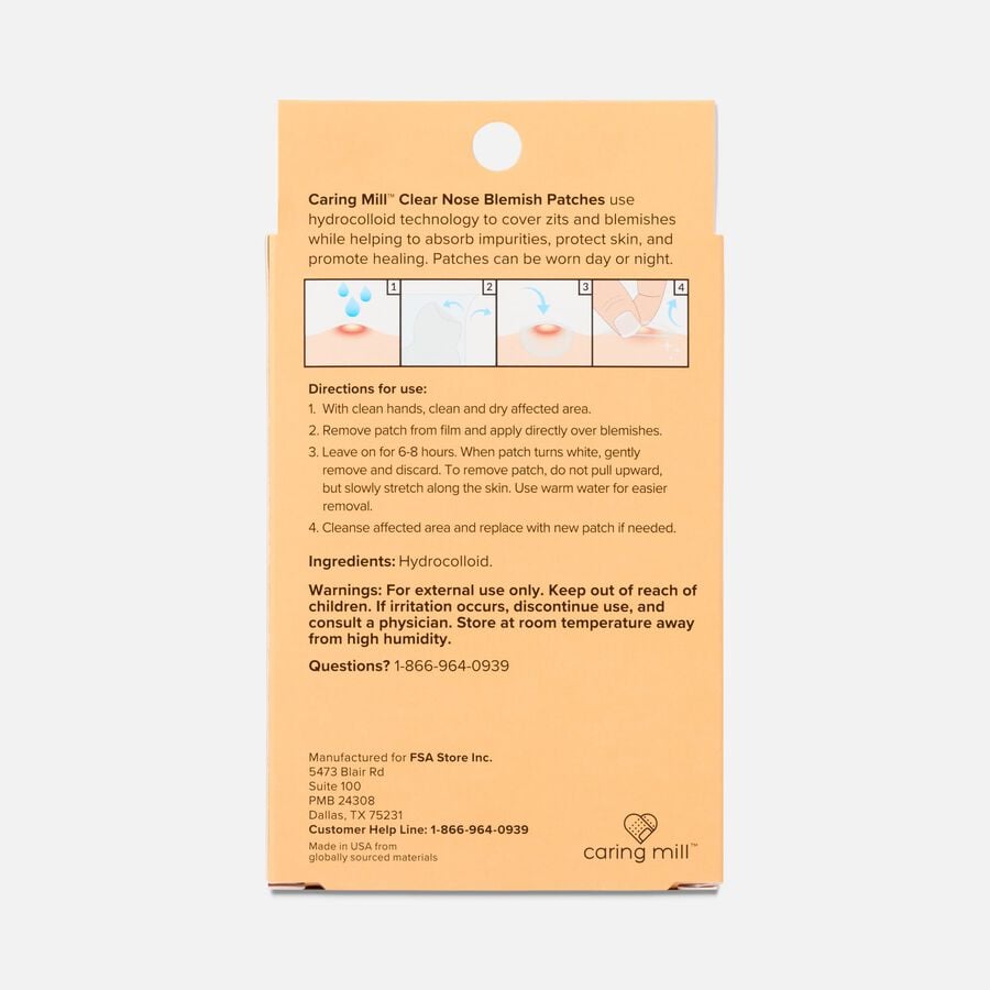Caring Mill&trade; Nose Blemish & Clarifying Hydrocolloid Strips, 8 ct, , large image number 1