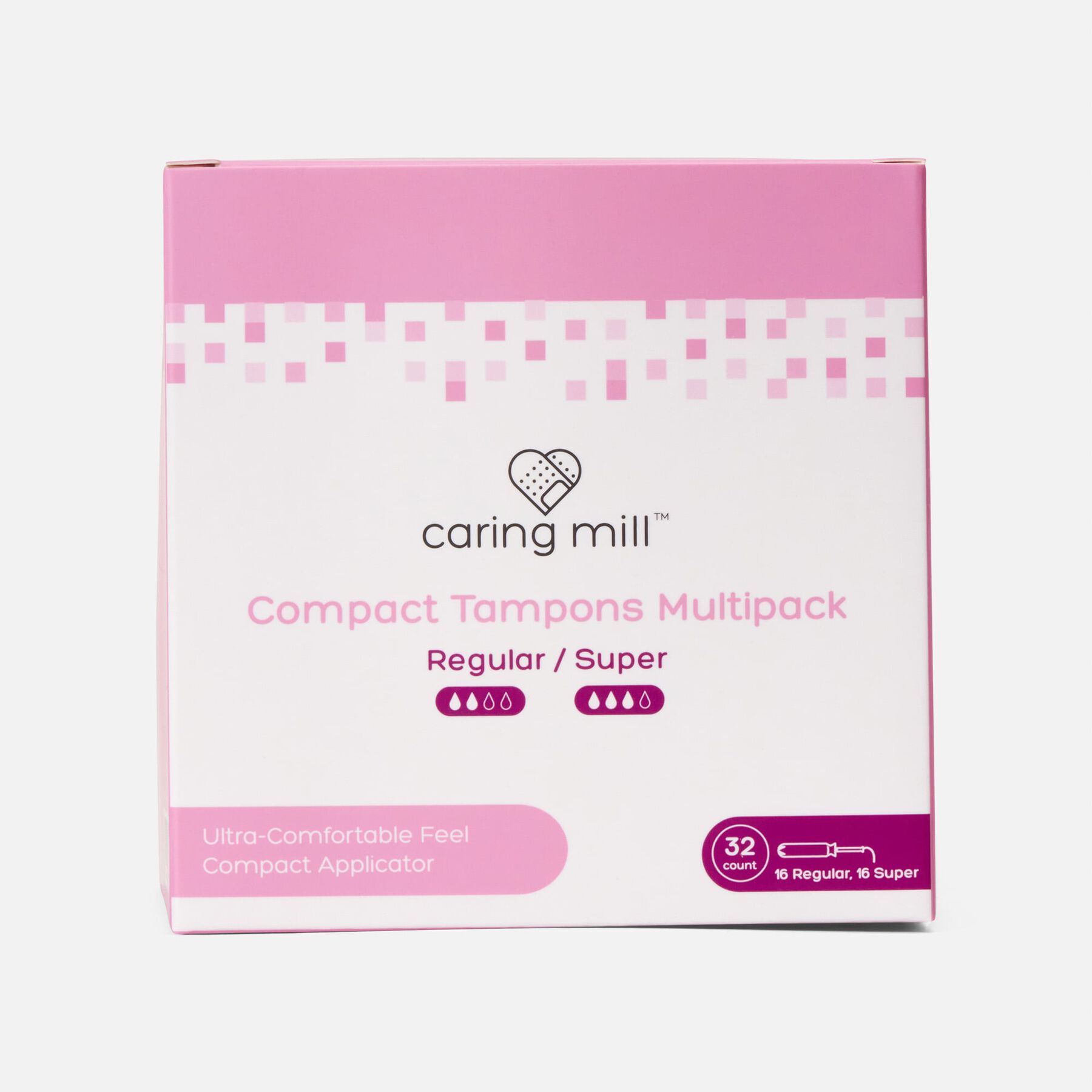 HSA Eligible Caring Mill™ Compact Tampons, 32 ct.