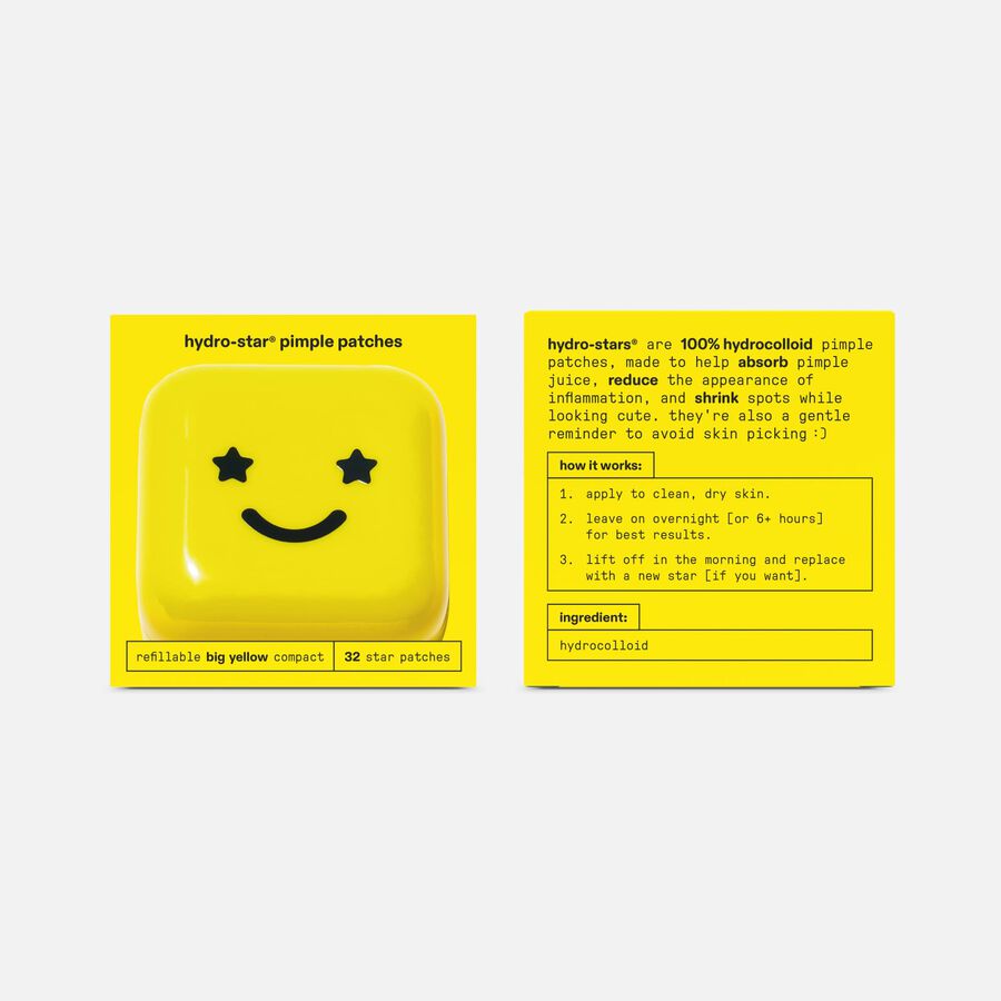 Starface Hydro-Star Yellow Pimple Patches & Big Yellow Compact, 32 ct., , large image number 1