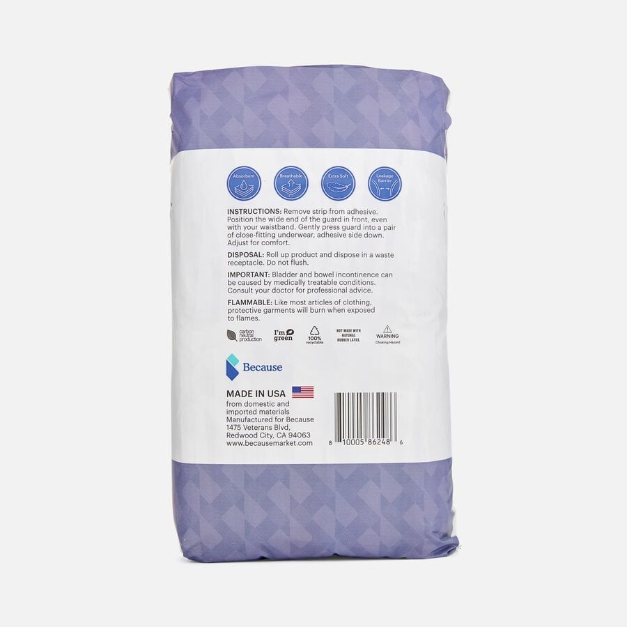 Because Premium Guards Bladder Control for Men, Maximum Absorbency, 20 ct., , large image number 1