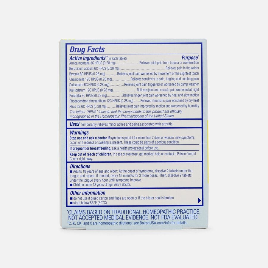 Boiron Arnicare Arthritis Pain Relief Meltaway Tablets, 60 ct., , large image number 1