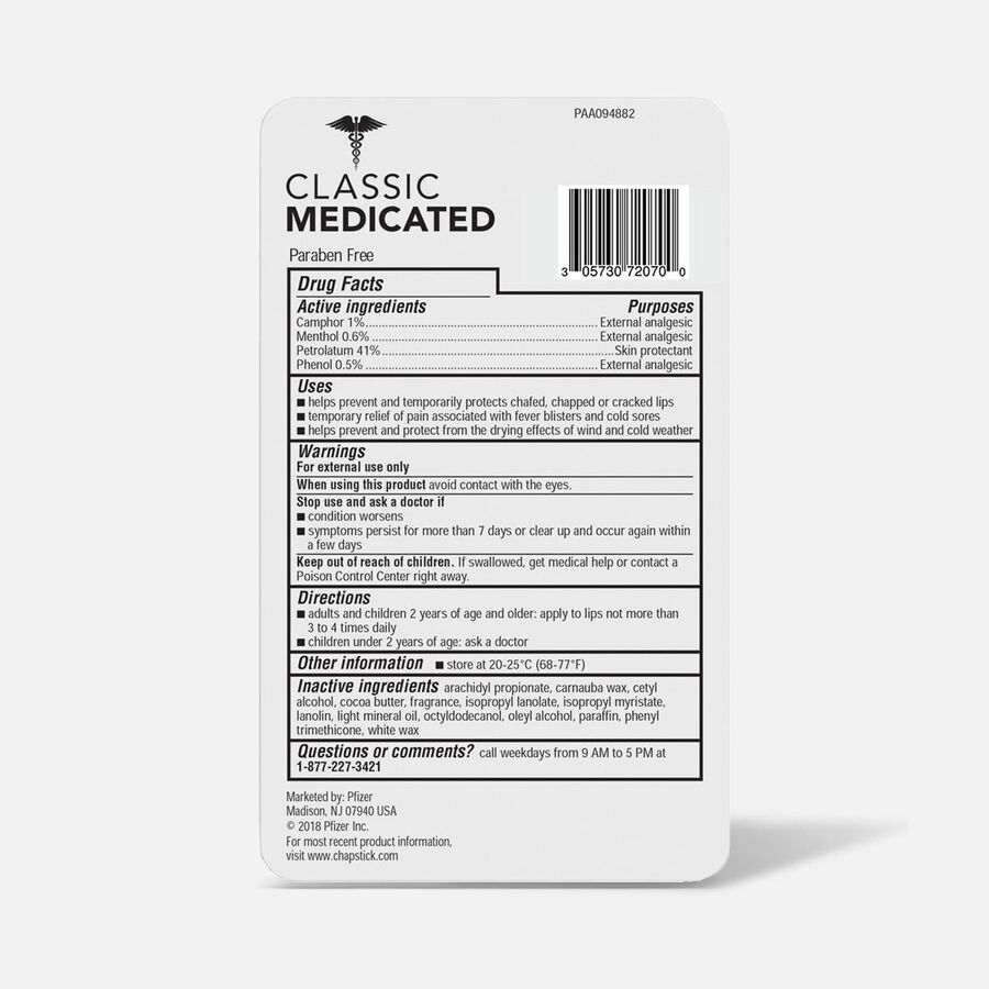 Chapstick Medicated, 0.15 oz, 3 Pack, , large image number 1