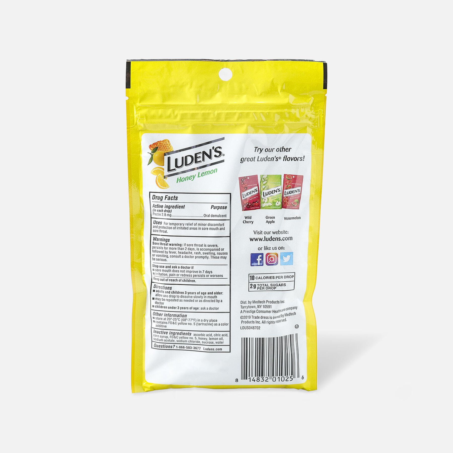 HSA Eligible Luden's Honey Lemon Throat Drops, 25 ct. HSA Eligible