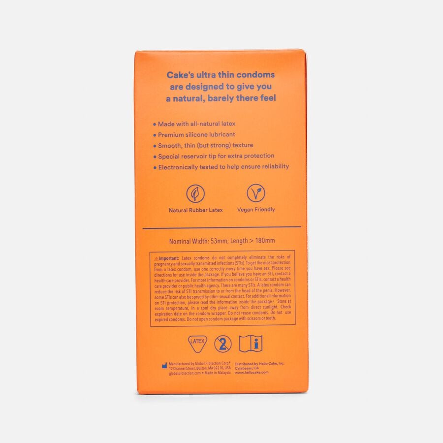 Hello Cake Ultra Thin Lubricated Latex Condoms, 12 ct., , large image number 3
