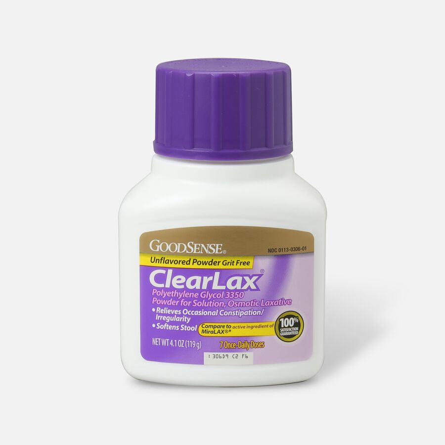 GoodSense® ClearLax® Polyethylene Glycol 3350 Powder for Solution, 4.1 oz., , large image number 0