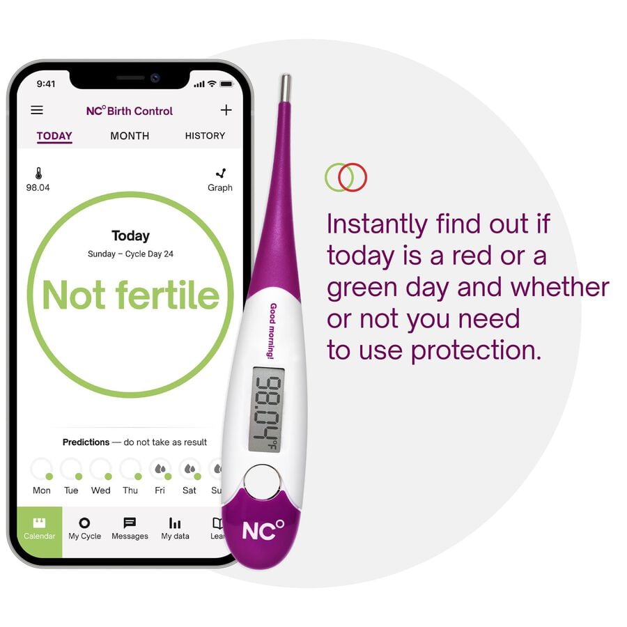 Natural Cycles 12 Month Birth Control with Basal Body Thermometer - Annual Subscription, , large image number 3