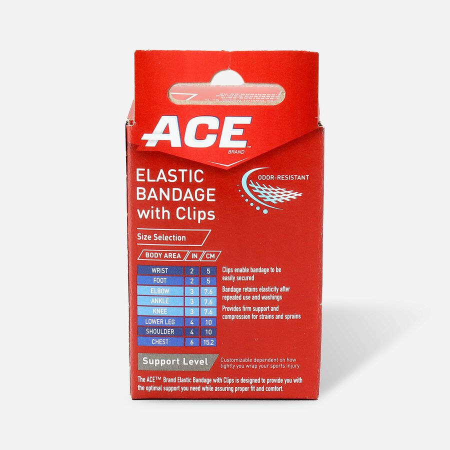 Ace 3" Elastic Bandage with Clips - Black, , large image number 1