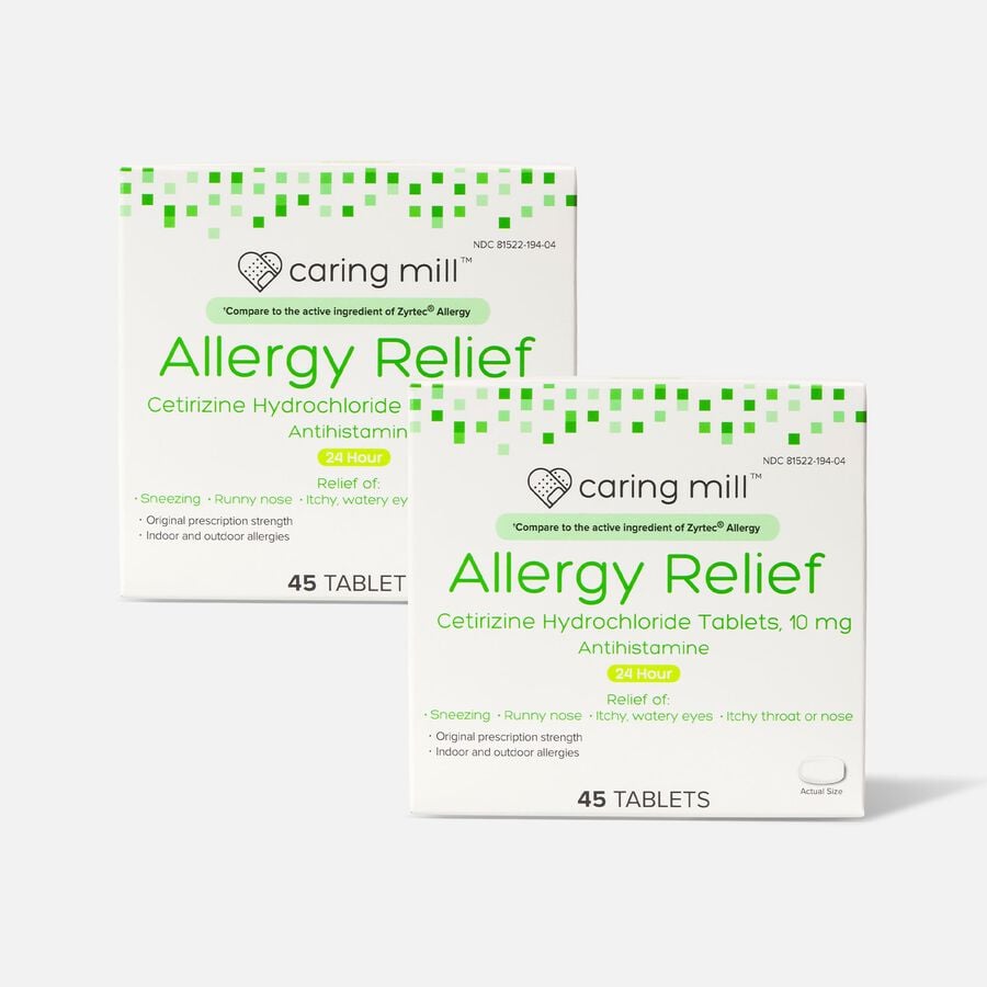 Caring Mill™ All-Day Allergy Cetirizine Hydrochloride Tablets - 45 ct. (2-Pack), , large image number 0
