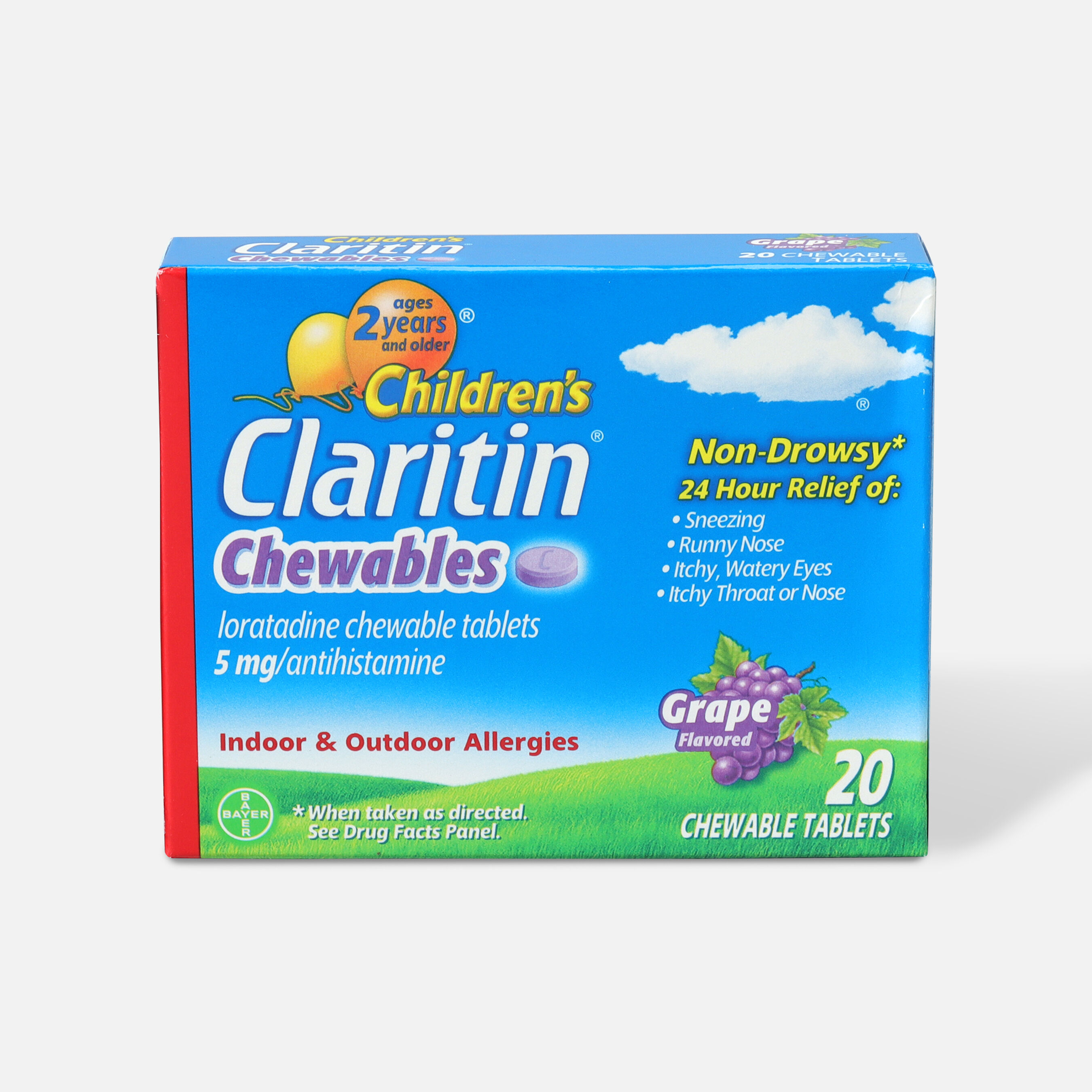 Children's Claritin Chewables, Grape Flavor, 20 ea