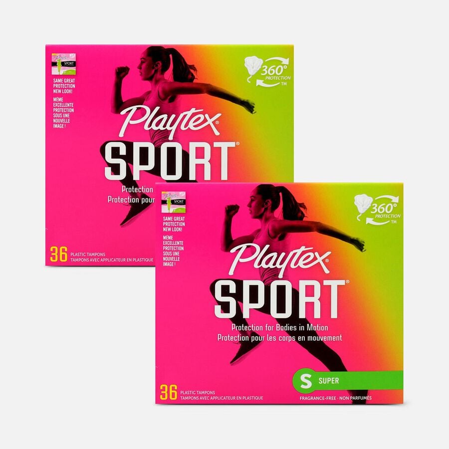 Playtex Sport Super Tampons, Unscented, 36 ct. (2-Pack), , large image number 0