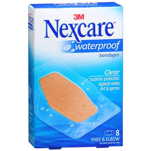 Nexcare Waterproof Clear Bandage Elbow and Knee 8 ct