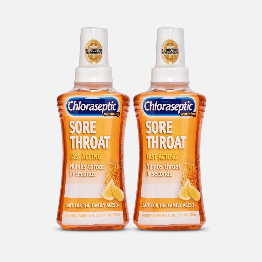 Chloraseptic, Honey Lemon, Warming Sore Throat Spray, 6 oz. (2-Pack), , large image number 0