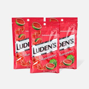 Luden's Watermelon Throat Drops, 25 ct. (3-Pack)