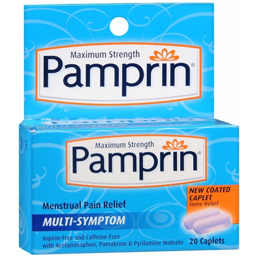 Pamprin Maximum Strength Multi-Symptom Menstrual Pain Relief - 20 ct., , large image number 0
