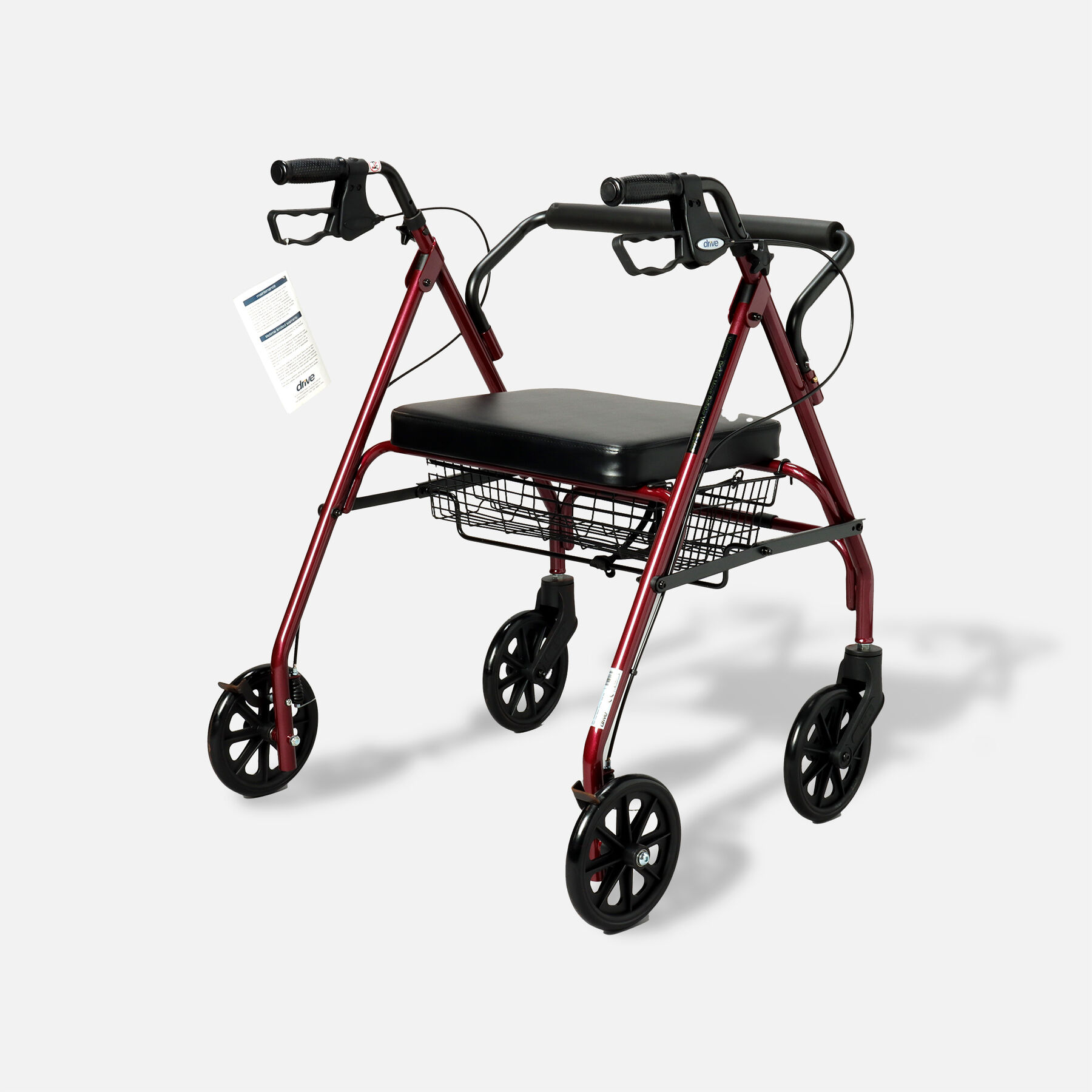 Drive GoLite Bariatric Rollator, Red