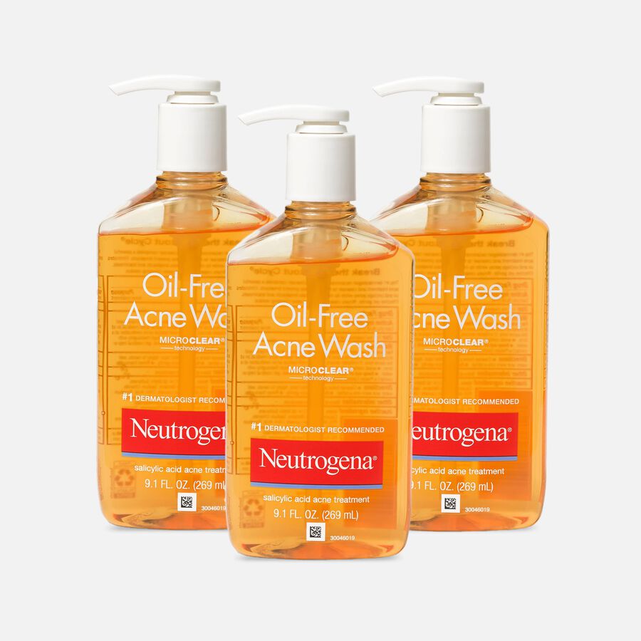Neutrogena Oil-Free Acne Wash 9.1 oz. (3-Pack), , large image number 0