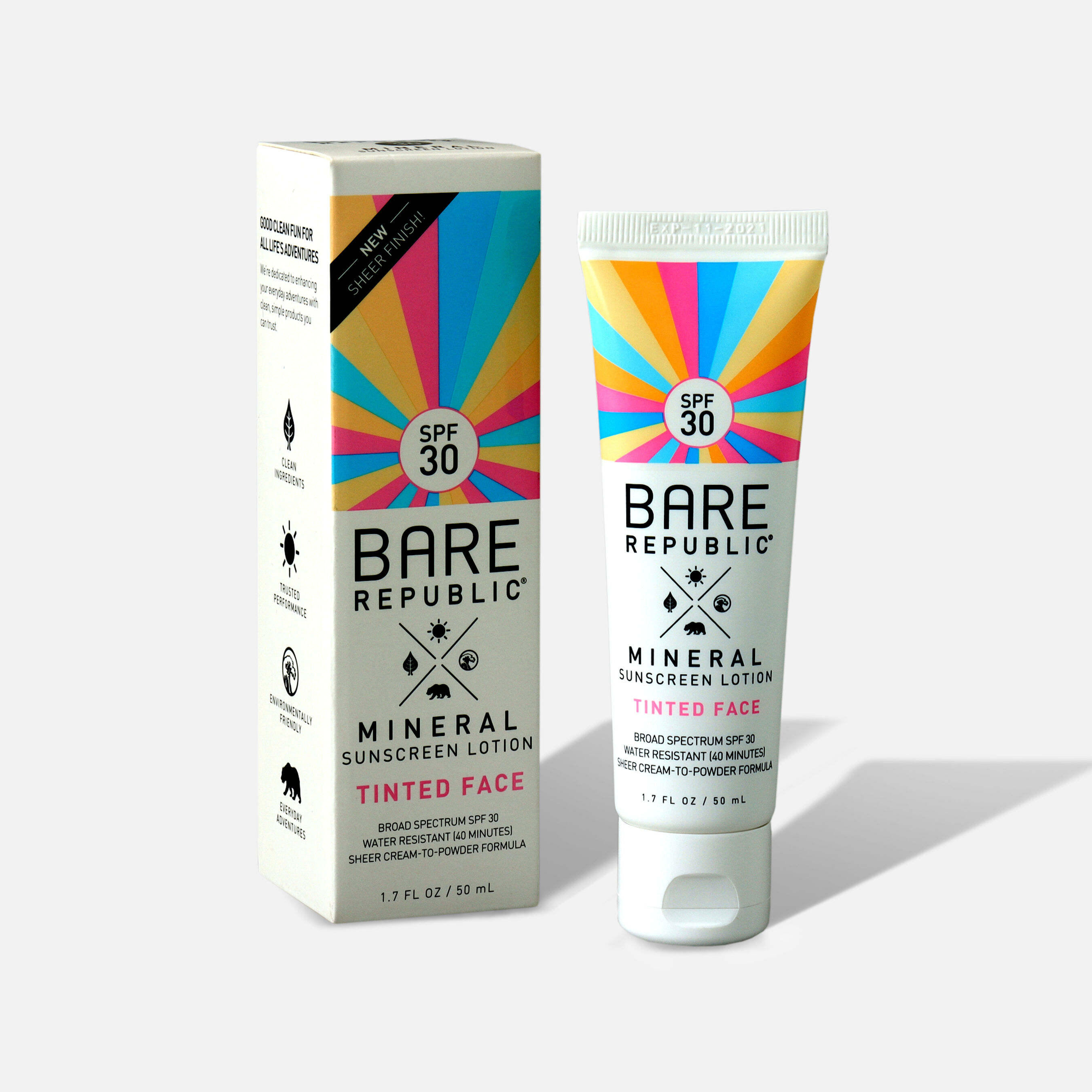 Bare Republic Mineral SPF 30 Tinted Face Sunscreen Lotion, 1.7oz
