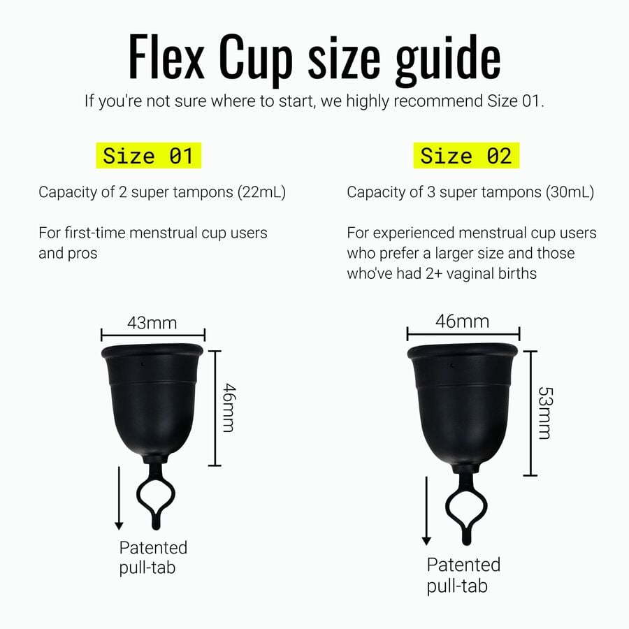 FLEX Menstrual Cup, FULL Fit (includes 2 FREE Menstrual Discs), , large image number 3