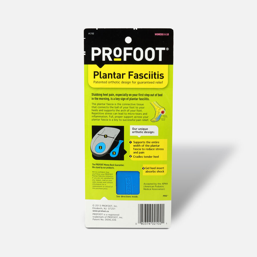 ProFoot Plantar Fasciitis Insoles for Women, , large image number 1