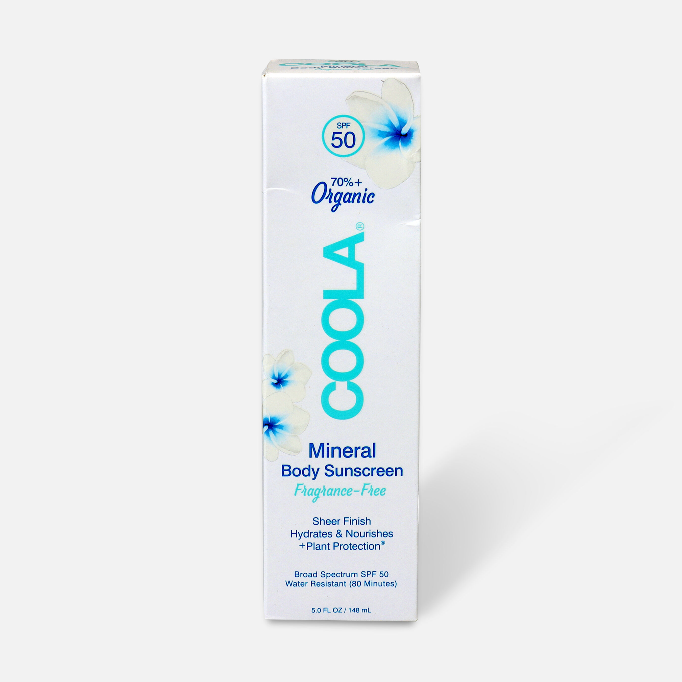 Coola Mineral Body Organic Sunscreen Lotion SPF 50 FragranceFree, 5oz.