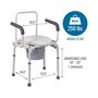 DMI® Steel Drop-Arm Bedside Commode, , large image number 1