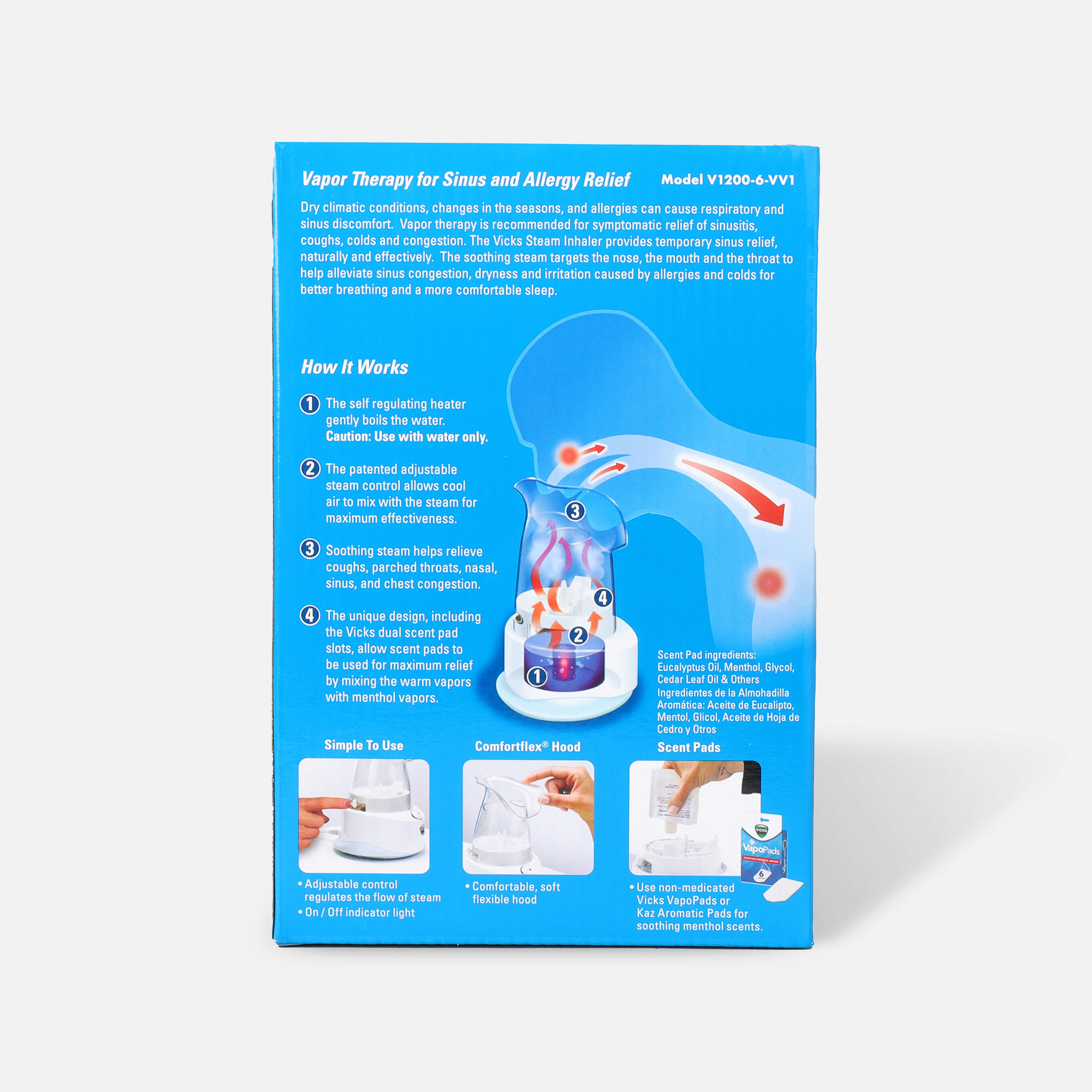 Vicks Personal Steam Inhaler V1200, 1 ea