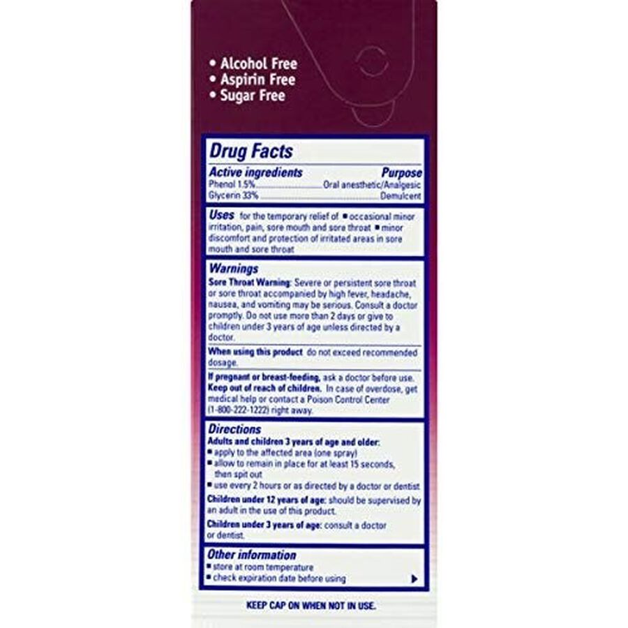 Chloraseptic Max, Wild Berries, Sore Throat Spray, 1 oz