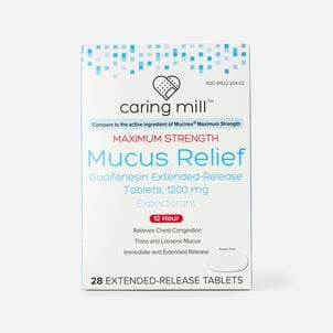 Caring Mill™ Mucus-ER Max Guaifenesin Extended-Release Bi-Layer Tablets, 28 ct.
