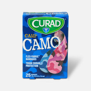 Curad Camouflage PinkBlue Adhesive Bandages 25 ct