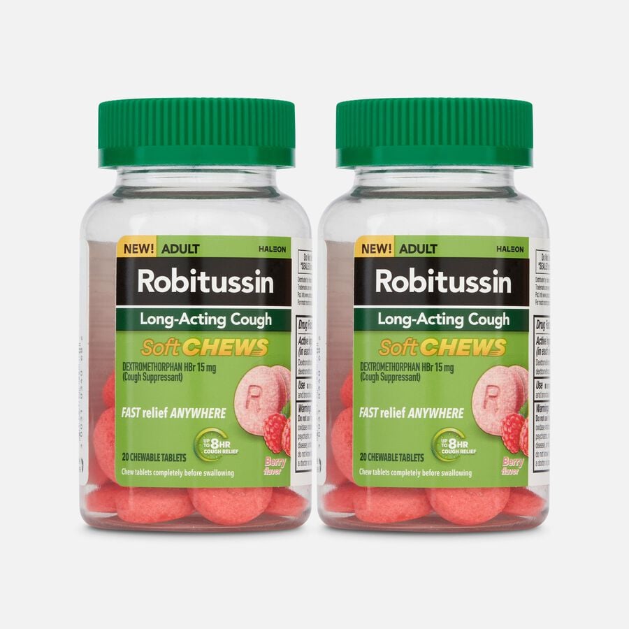 Robitussin Daytime Soft Chews, Berry, 20 ct. (2-Pack), , large image number 0