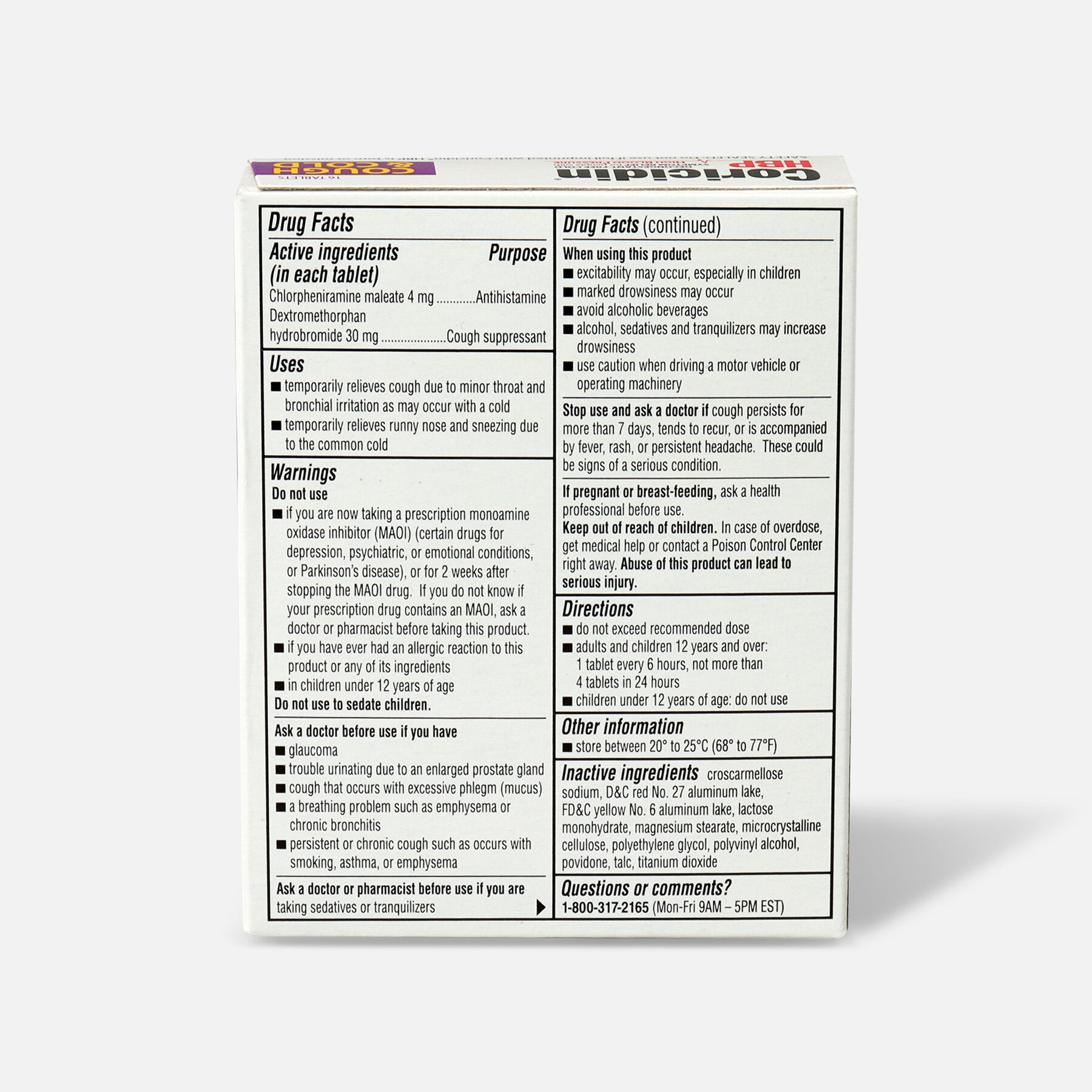 Coricidin HPB Cold & Cough Tablets, 16 Count