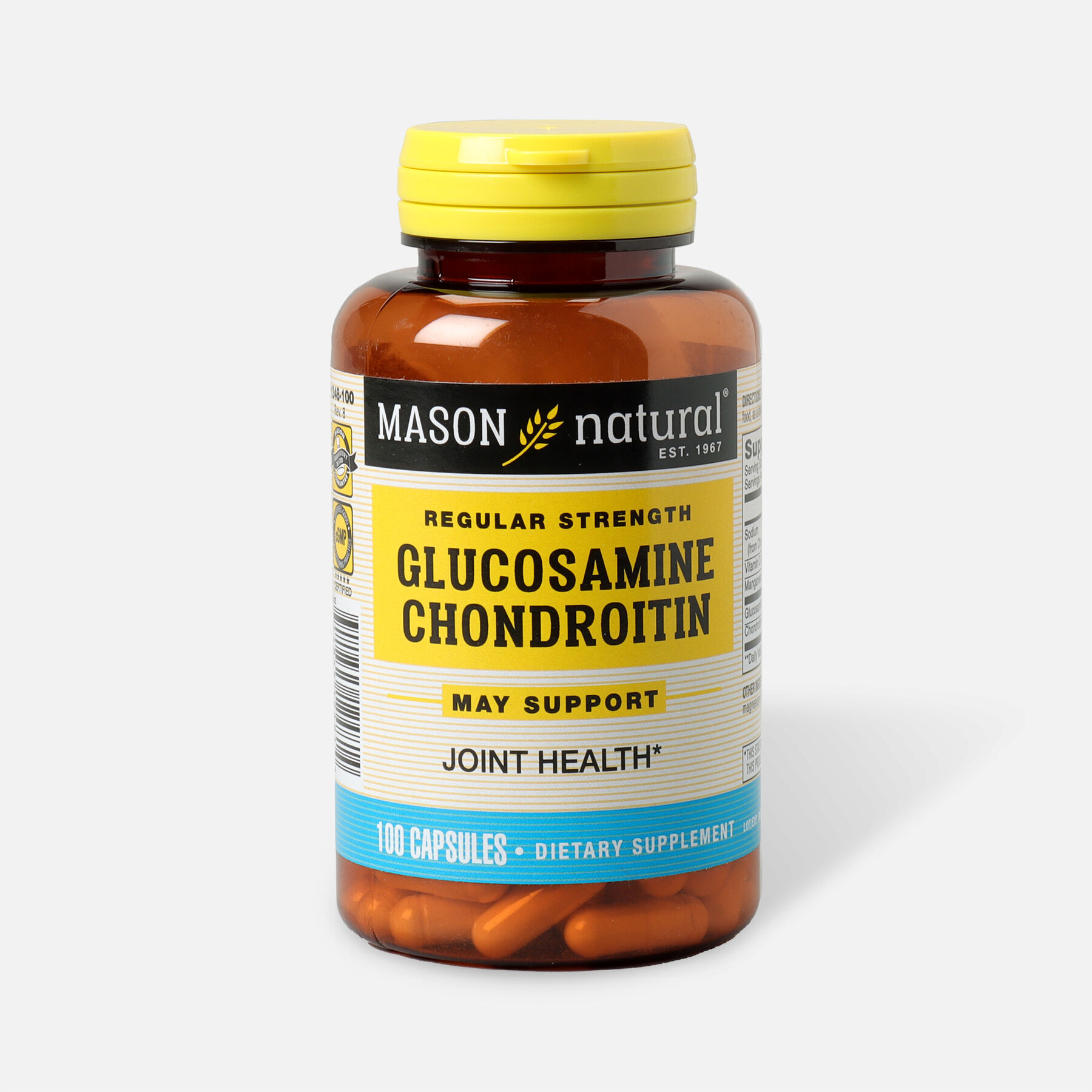 Mason Vitamins Natural Glucosamine Chondroitin Regular Strength, 100