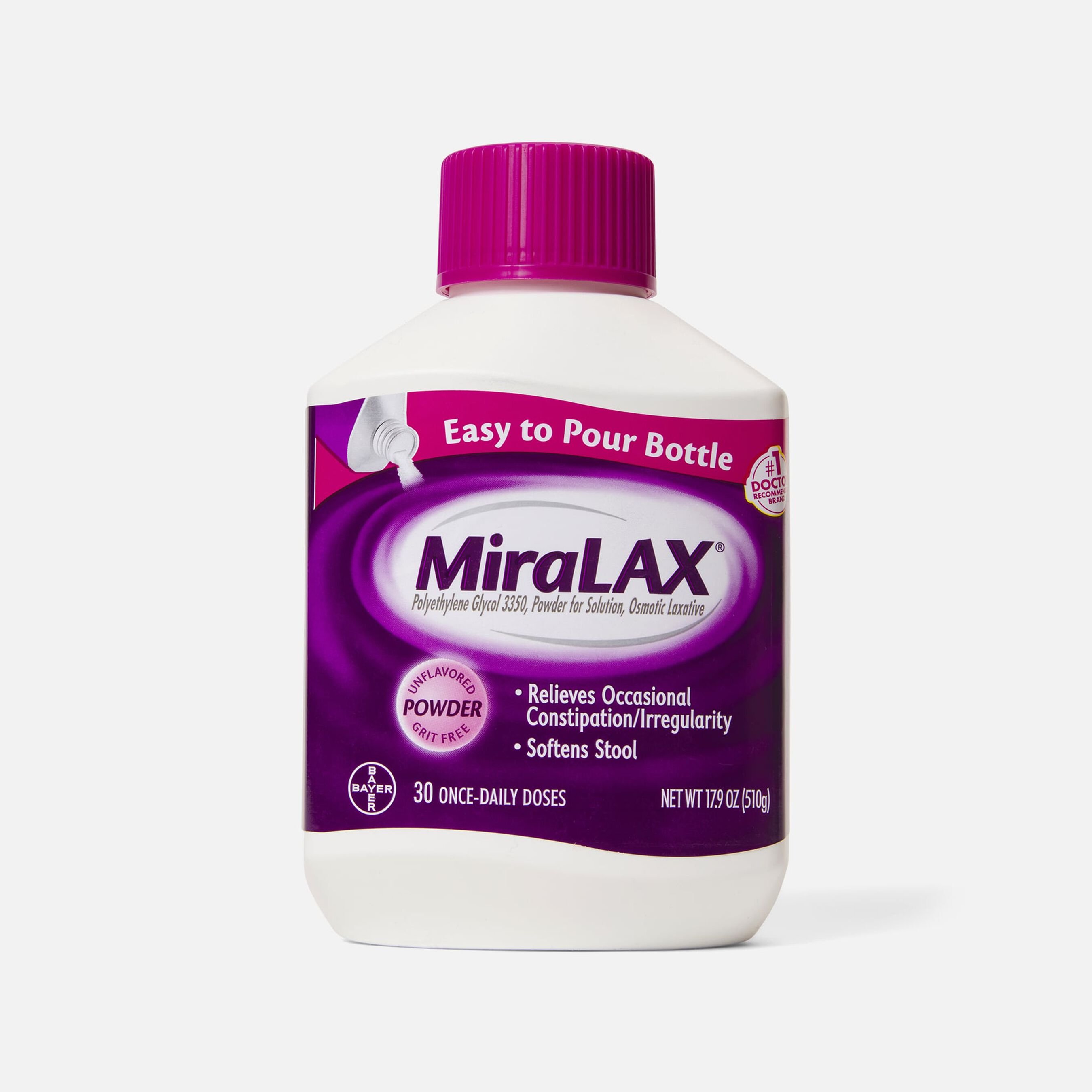 HSA Eligible MiraLAX Laxative Powder for Gentle Constipation Relief
