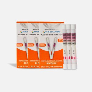 The Solution Alcohol Breath Analyzer Home Rapid Test, Disposable, 2 ct. (3-Pack)