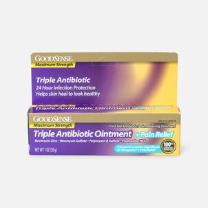GoodSense® Max Strength Triple Antibiotic Ointment+ Pain Relief, 1 oz.