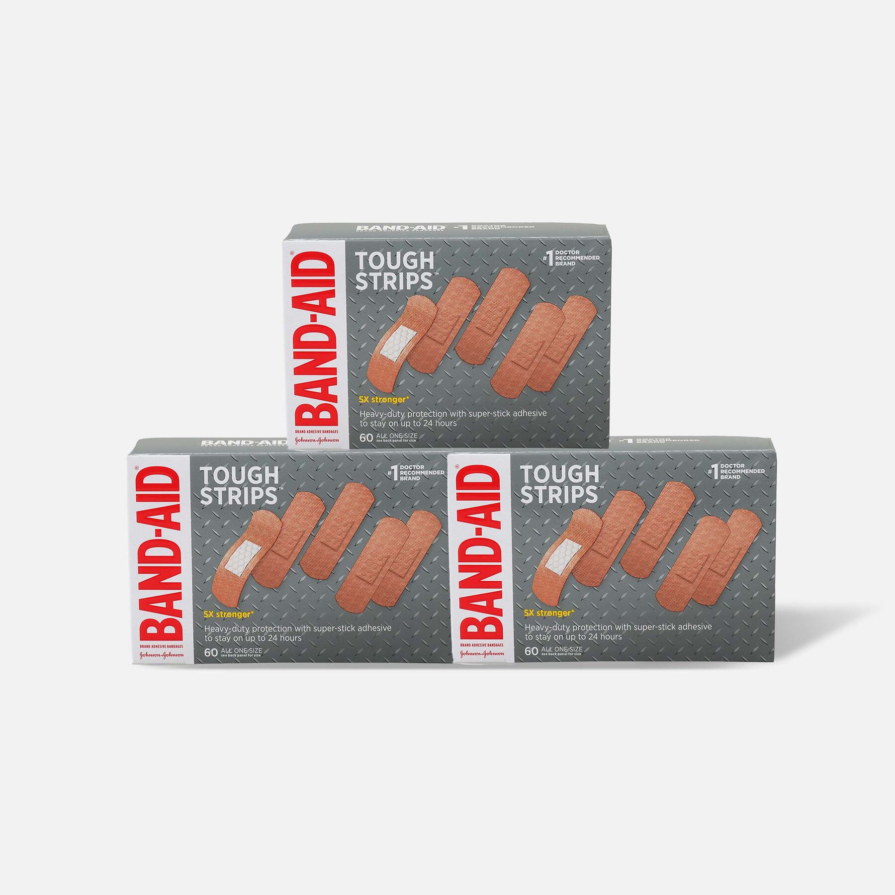 HSA Eligible BANDAID® TOUGHSTRIPS®Adhesive Bandages, 60 ct. (3Pack