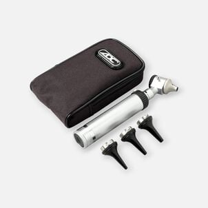 Diagnostic Economy Standard Otoscope, 2.5V German Lamp, 3X Lens, Bayonet Locking Head, Satin Finish Knurled Handle