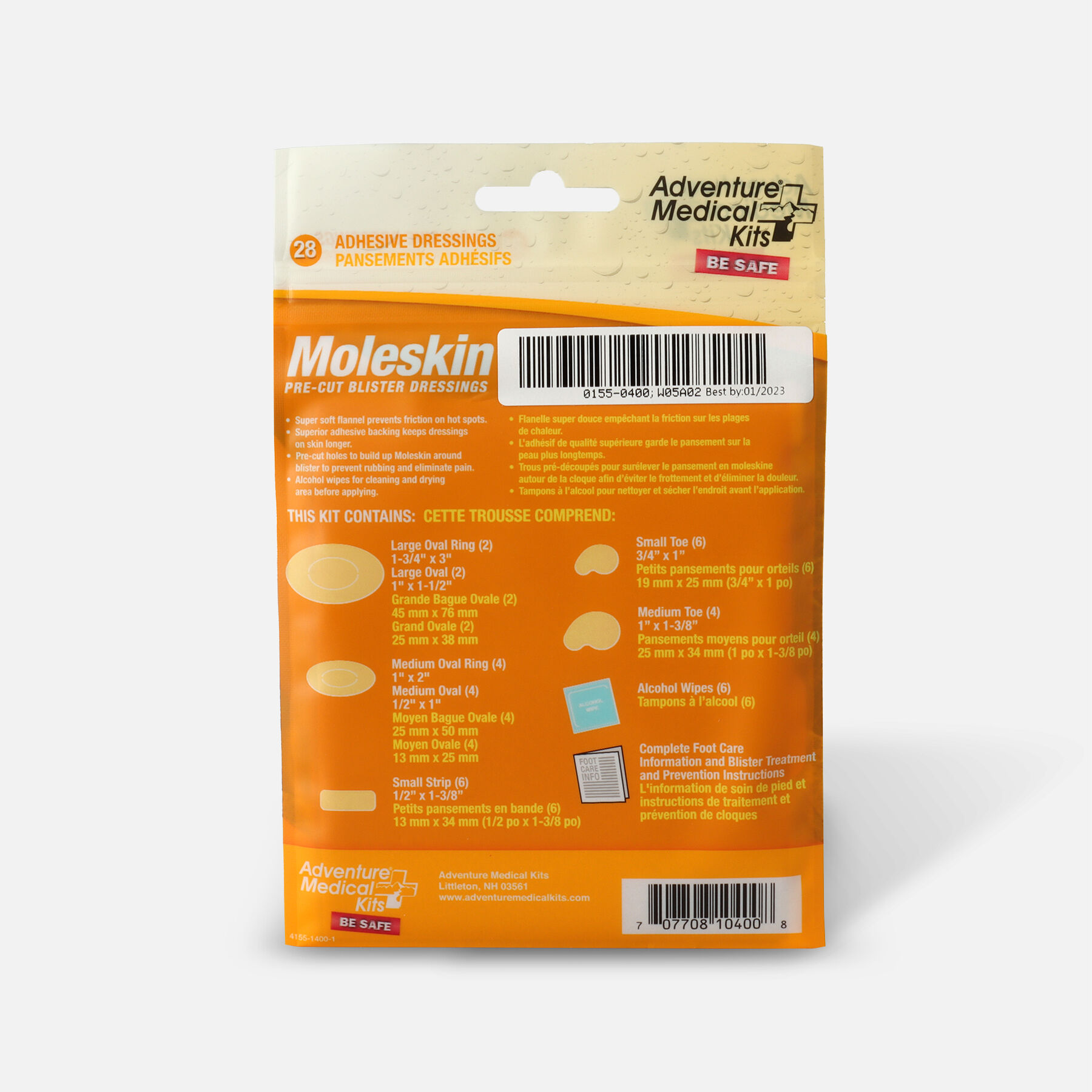 Adventure Medical Kits Moleskin, 22 ea