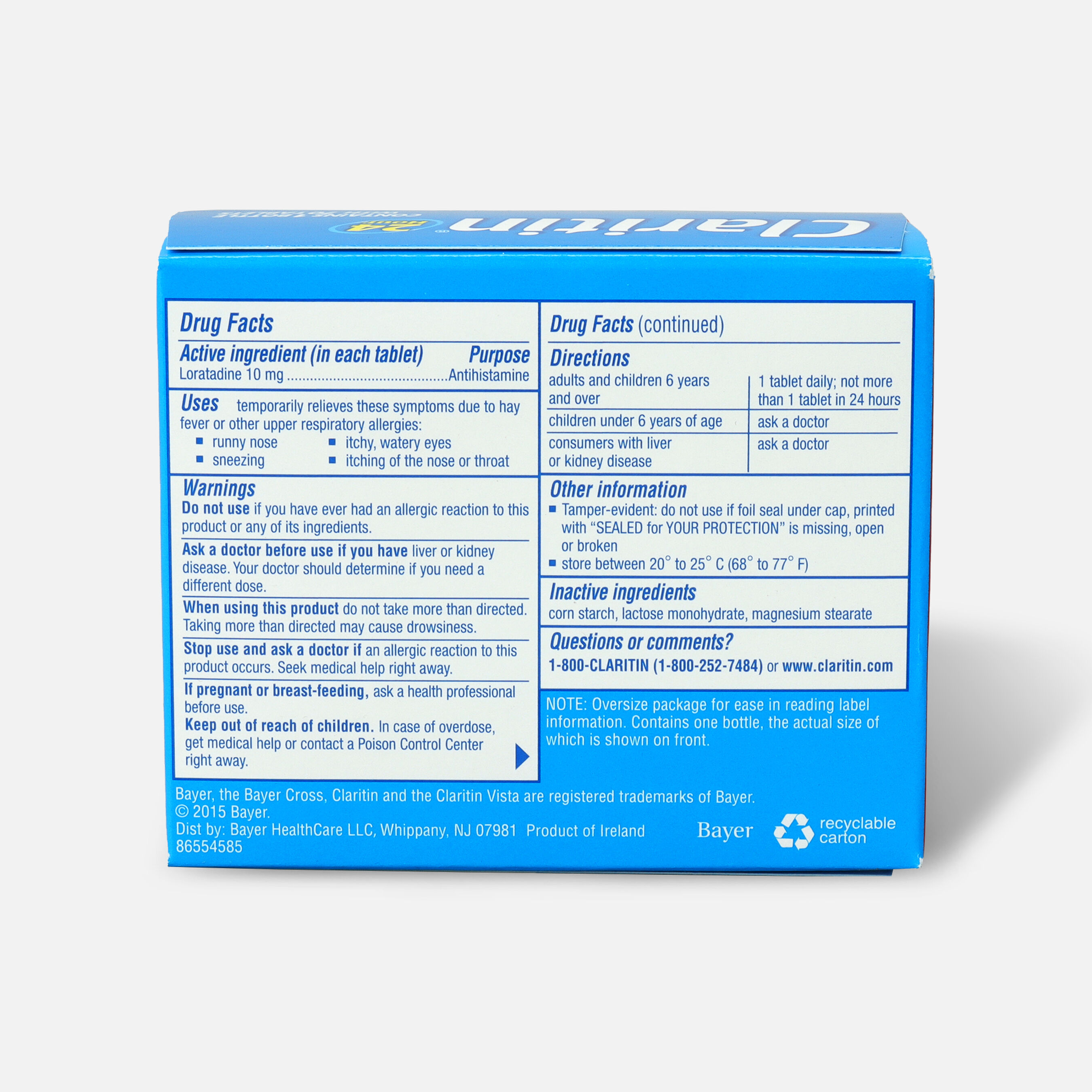 Claritin Allergy 24 Hour Tablets, 70 Count