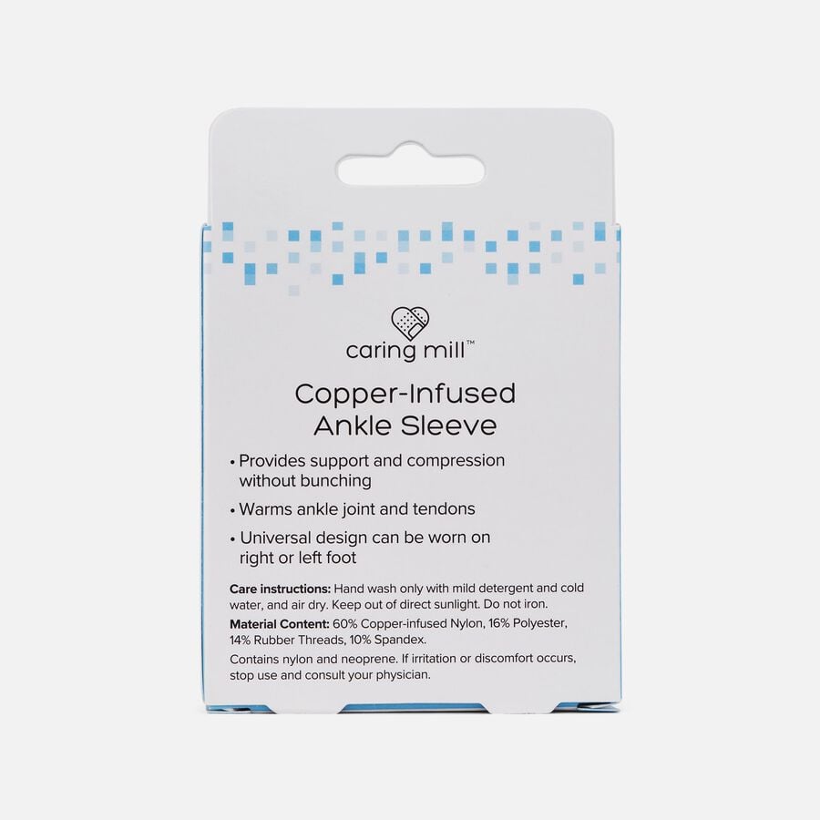 Caring Mill&trade; Copper-Infused Ankle Brace Compression Sleeve, L/XL, , large image number 2
