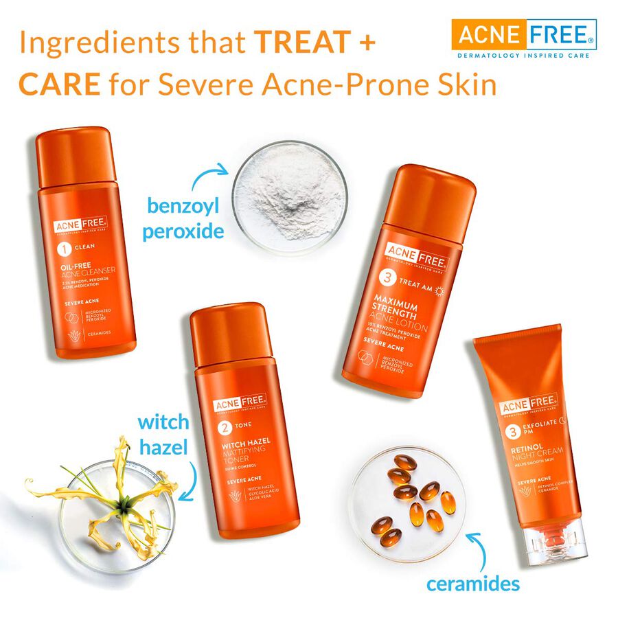 AcneFree Severe Acne 24 HR Clearing System, 4 Piece Kit, , large image number 2