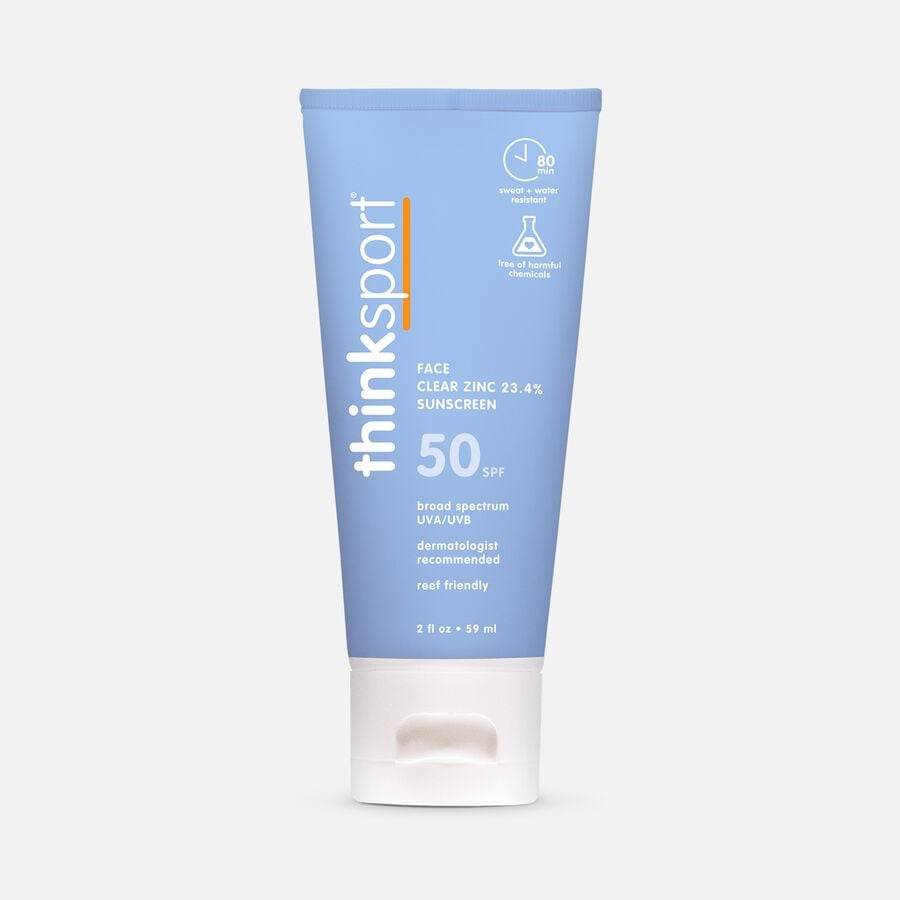 thinksport SPF 50 Clear Zinc Active Face Sunscreen,  2 fl oz., , large image number 0