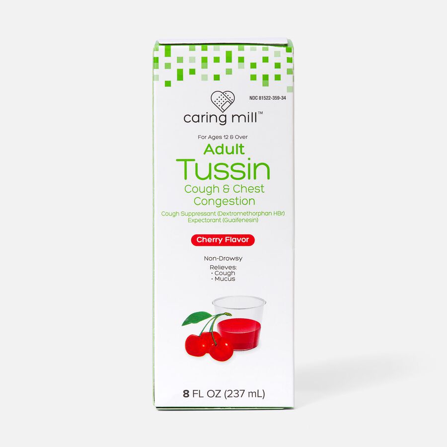 Caring Mill™ Adult Tussin Cough & Chest Congestion, Cherry Flavor, , large image number 2