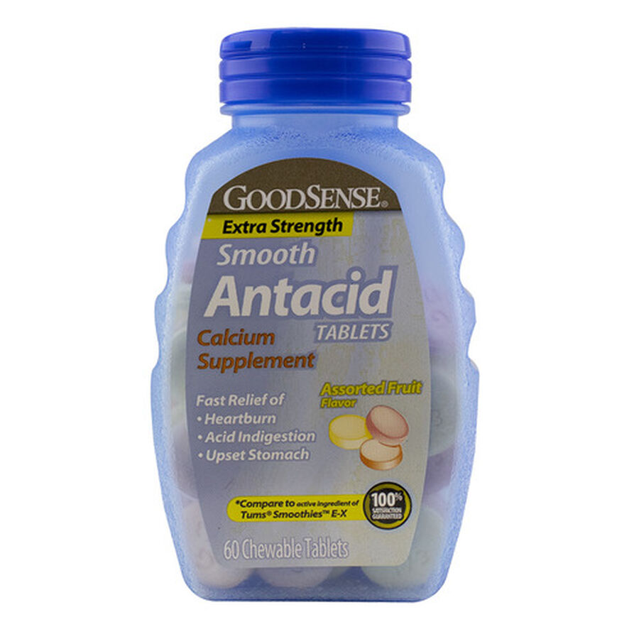 GoodSense® Antacid Calcium Smooth Extra Strength Chew Tabs, Fruit 60 ct