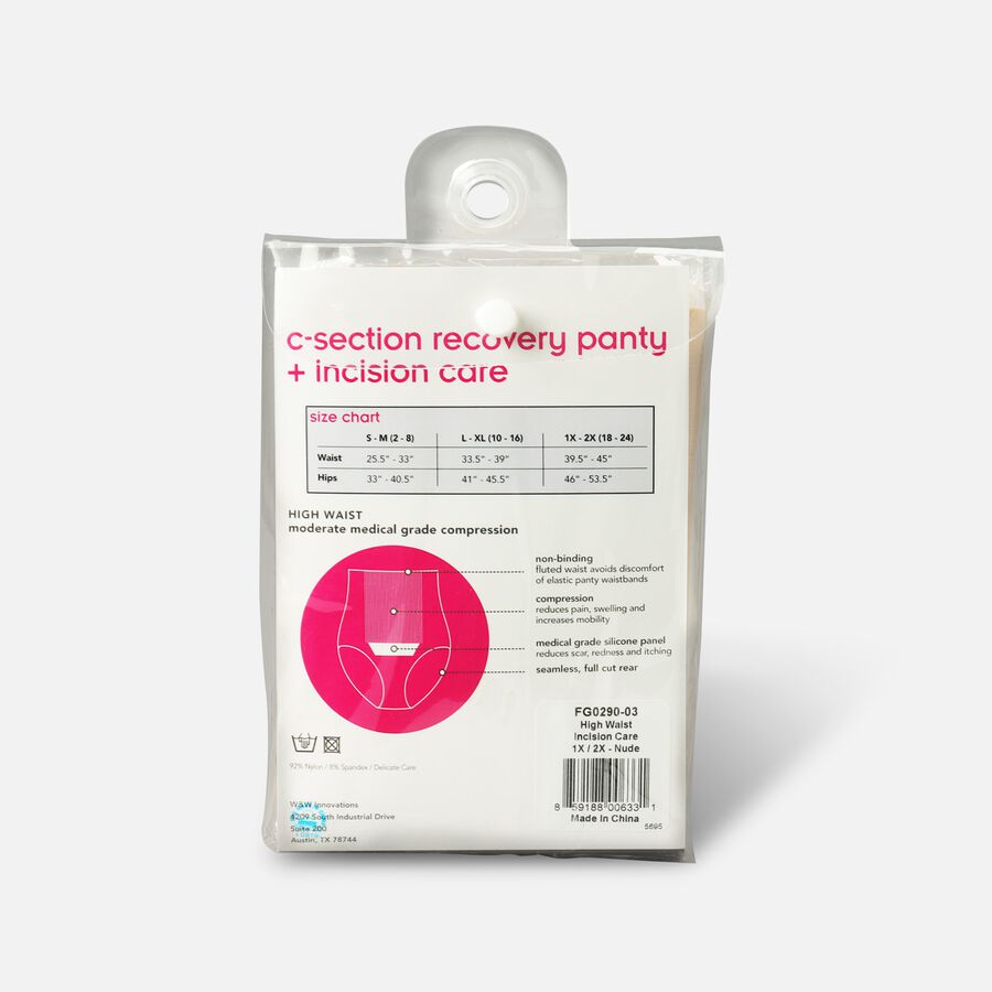 UpSpring C-Section Recovery Panty Plus Incision Care Nude 1X/2X, , large image number 1