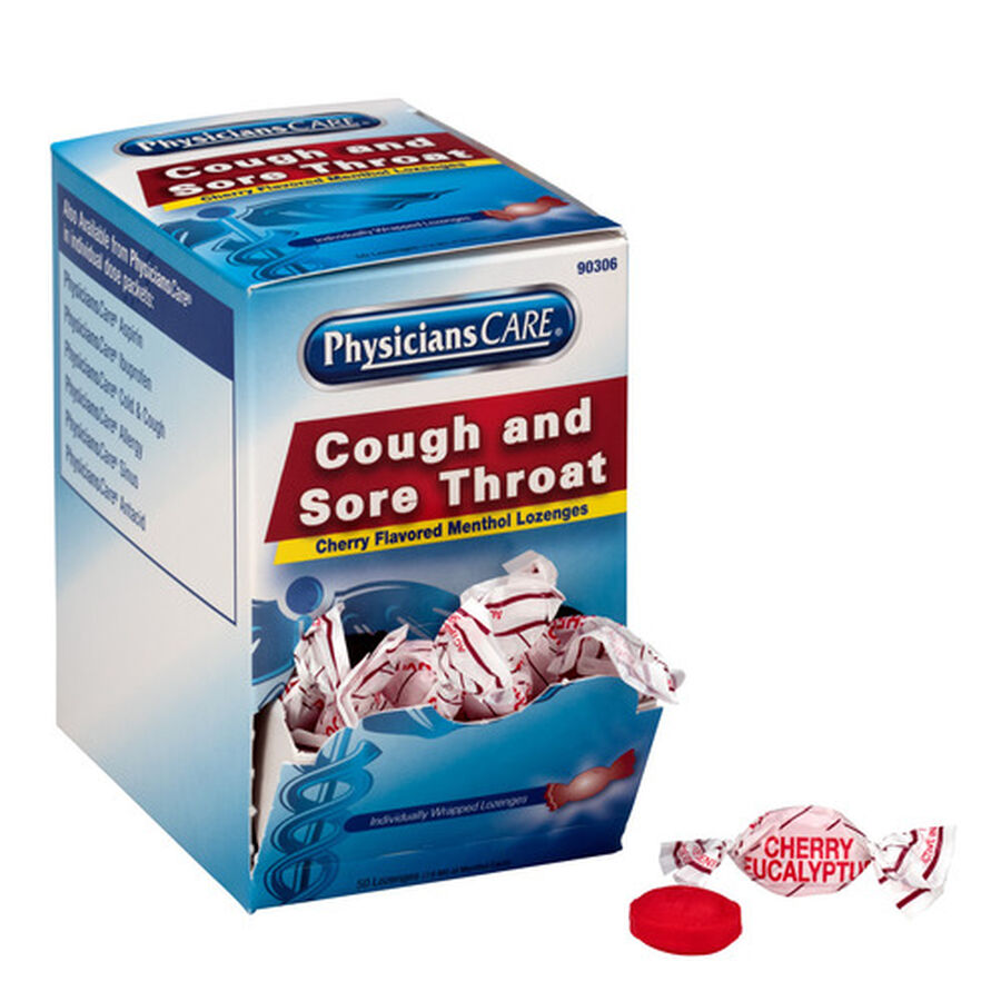 PhysiciansCare Cherry Flavor Cough and Throat Lozenges, 50 ct., , large image number 2