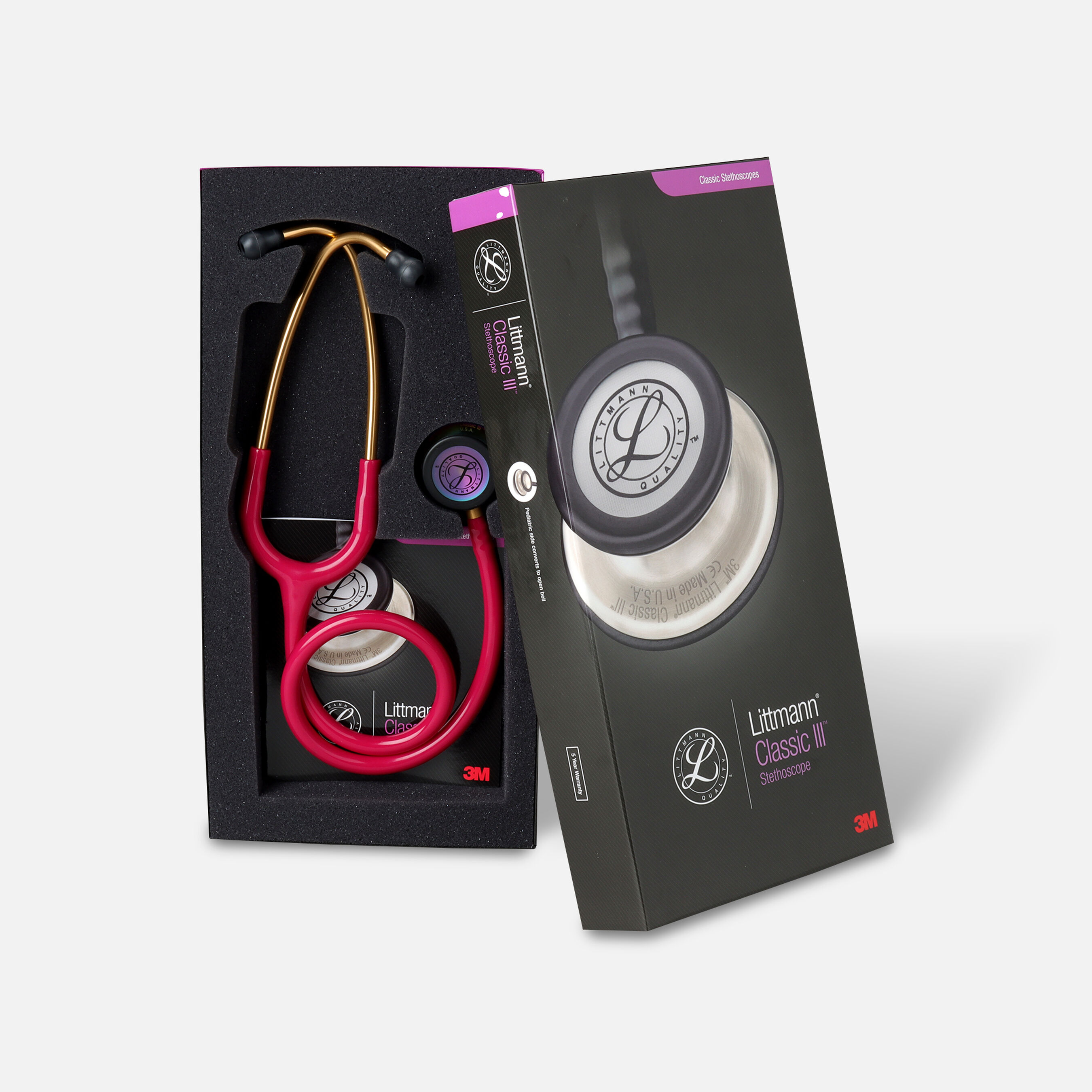 littmann stethoscope classic iii raspberry rainbow