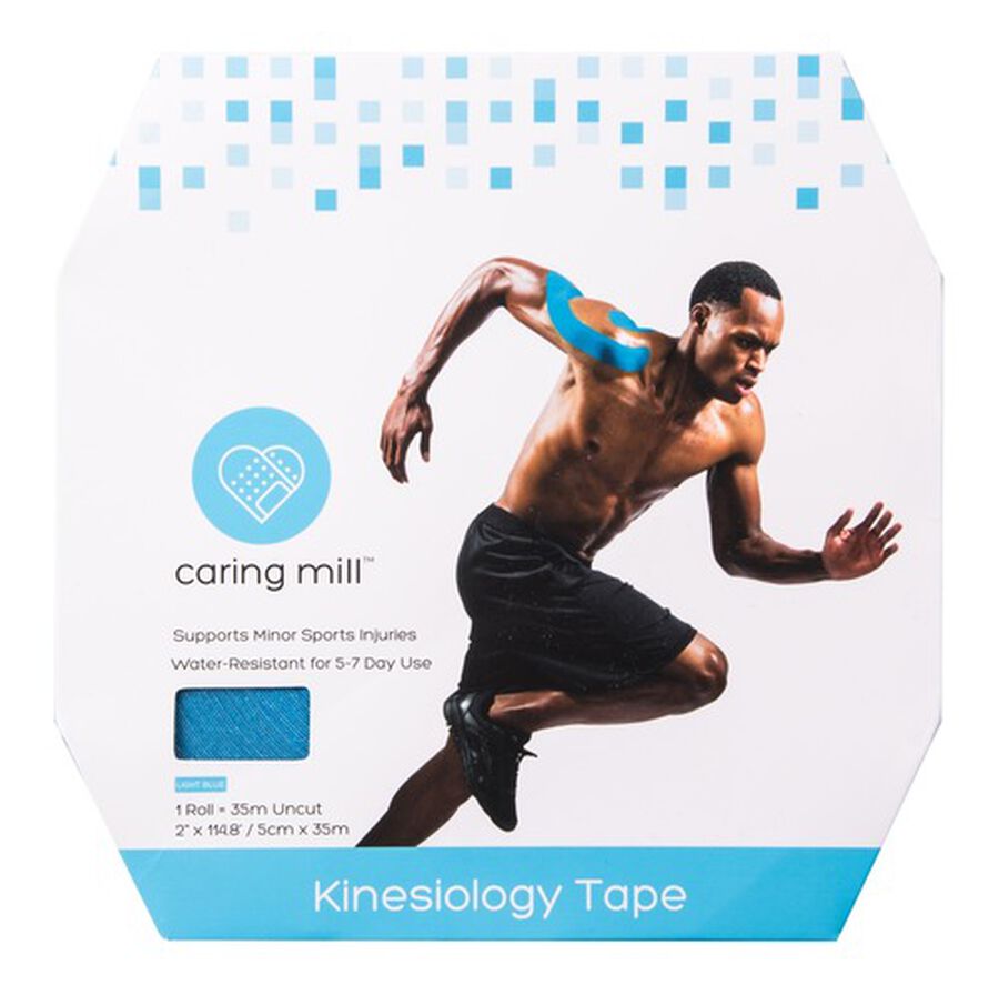 Caring Mill® Kinesiology Tape, 115' Uncut Roll, Blue, Blue, large image number 0