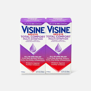 Visine Red Eye Total Comfort Multi-Symptom Eye Drops, .5 fl oz. (2-Pack)