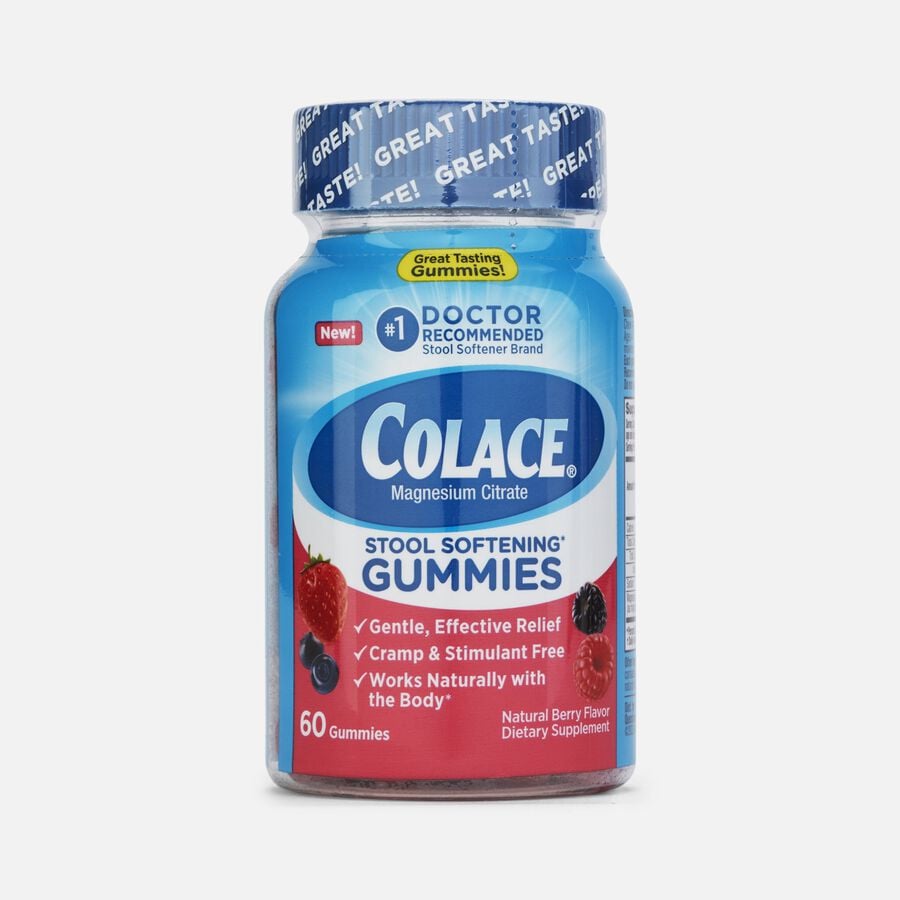 Colace Stool Softening Gummies, Berry, 60 ct., , large image number 0